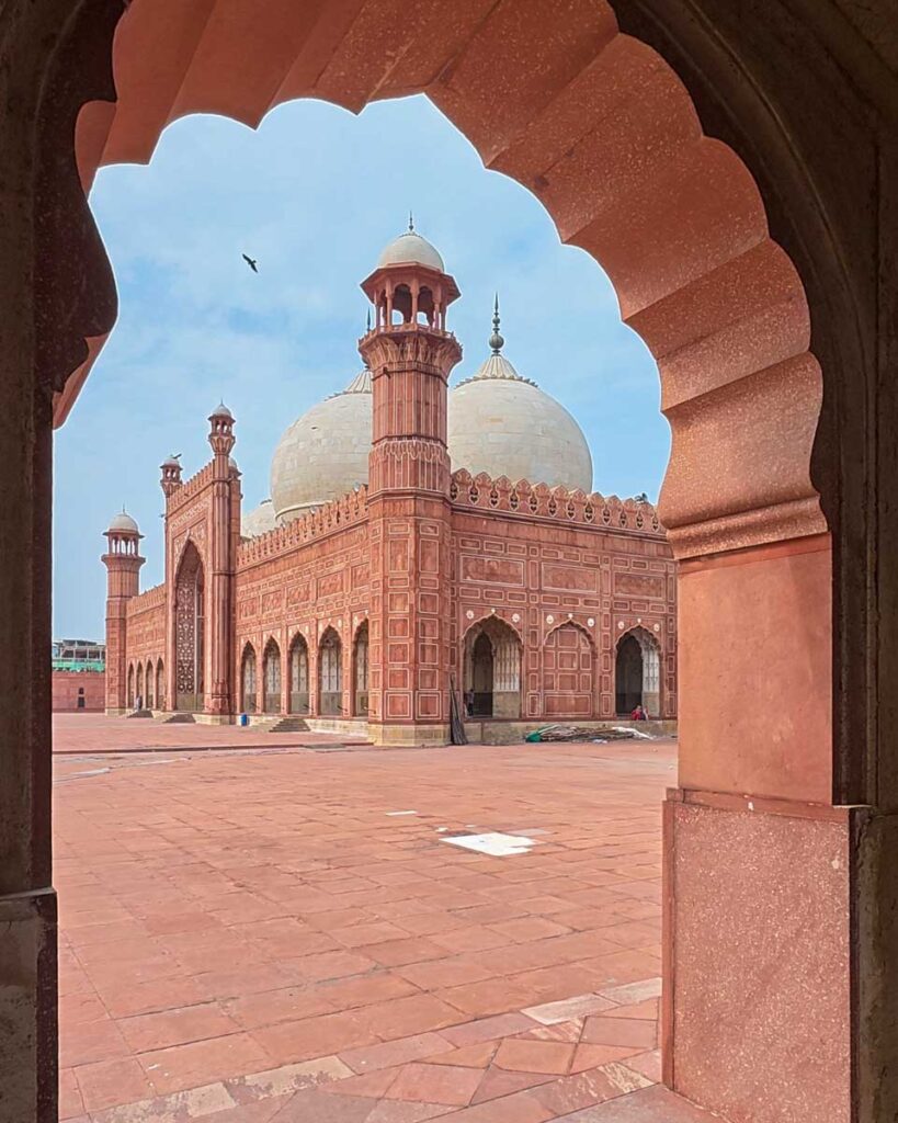 View of Badshahi Masjid, Lahore through the Arch