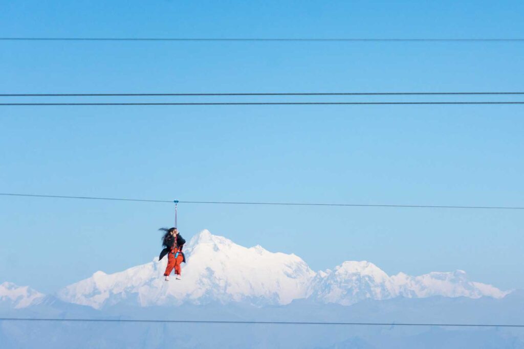 Zip line at Babusar Top